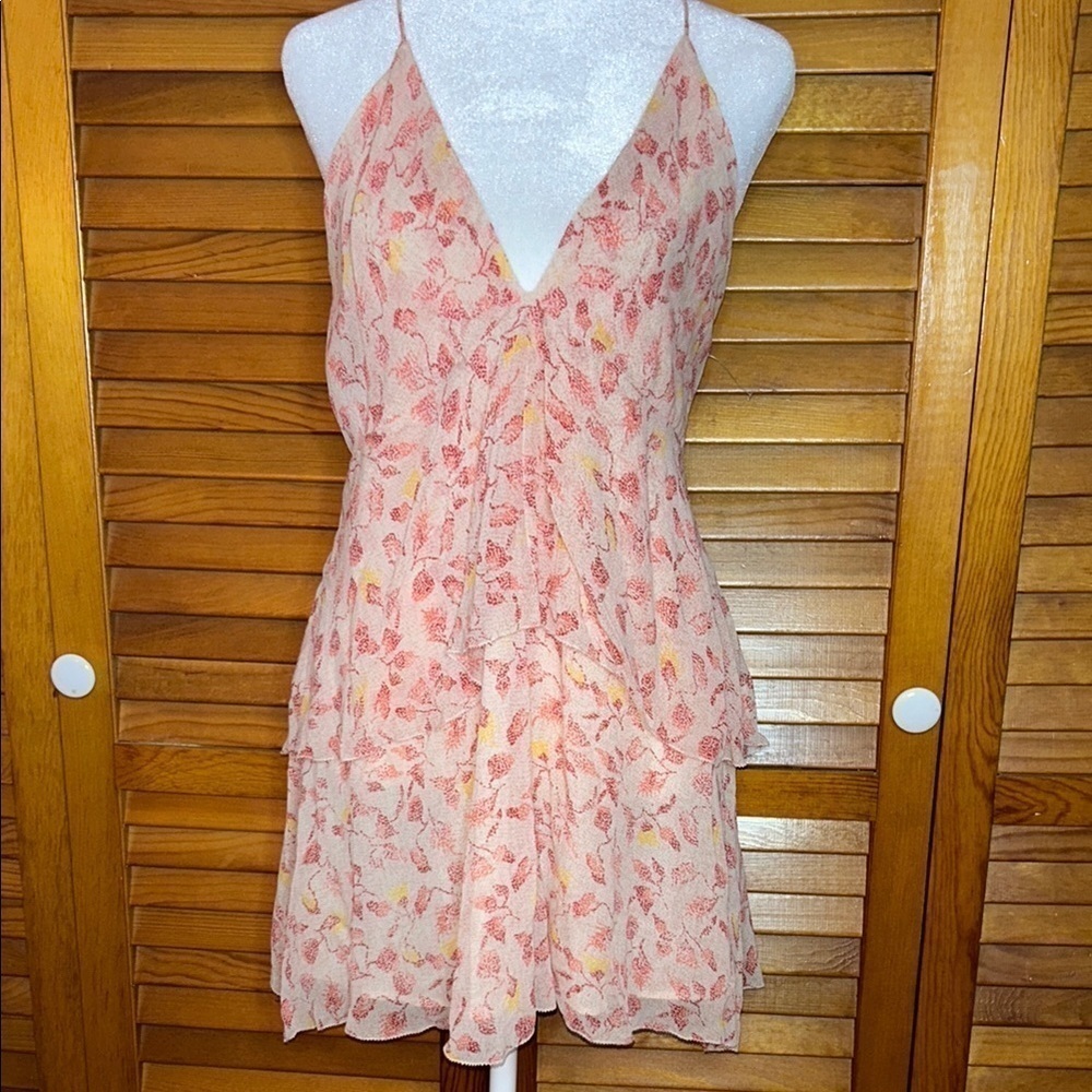NWT Zara “The Piper” Dress Sexy Floral Pink Spaghetti Strap Dress Size Medium - Picture 2 of 10